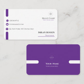 Carte de visite professionnelle qr code minimalist