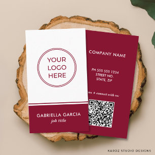 Carte de visite professionnelle QR Logo Bordeaux
