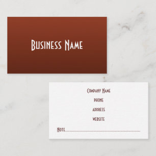 Carte de visite professionnelle riche en rust