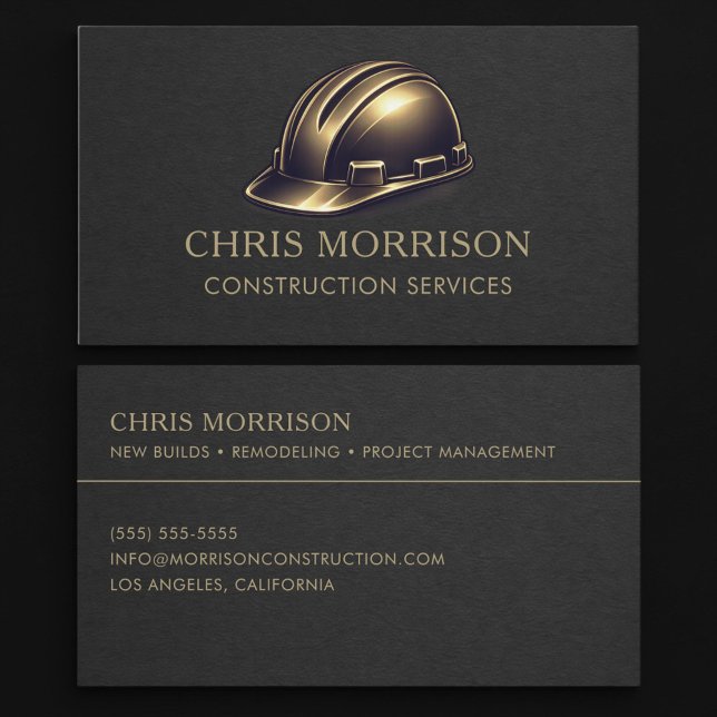 Carte de visite professionnelle Services de constr (Créateur téléchargé)