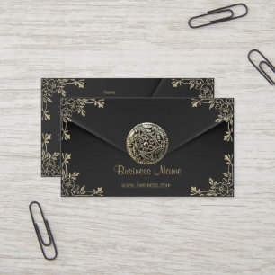 Carte De Visite Profil Affaires Sepia Noir Velours Look