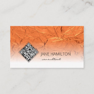 Carte De Visite Profil cuivre Code QR