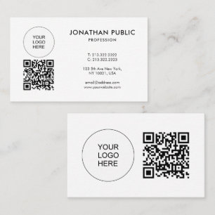 Carte De Visite Profil d'employé du code QR du logo de l'entrepris