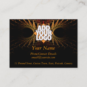 Carte De Visite Profil d'entreprise de l'art fractal (avec Logo Sp