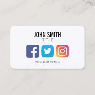 CARTE DE VISITE PROFIL D'INSTAGRAM SUR LES RÉSEAUX SOCIAUX FACEBOO