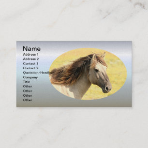 Carte De Visite Profil du cheval beige