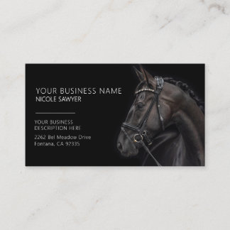Carte De Visite Profil du cheval Cheval Equin personnalisé