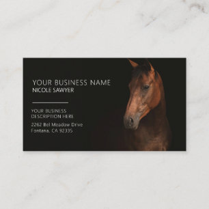 Carte De Visite Profil du cheval Cheval Equin personnalisé