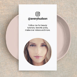 Carte De Visite Profil Instagram Influencer Photo Médias sociaux