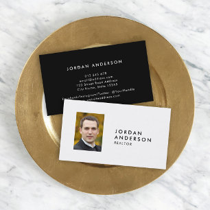 Carte De Visite Profil Photo Simple Minimaliste Couleur Modifiable