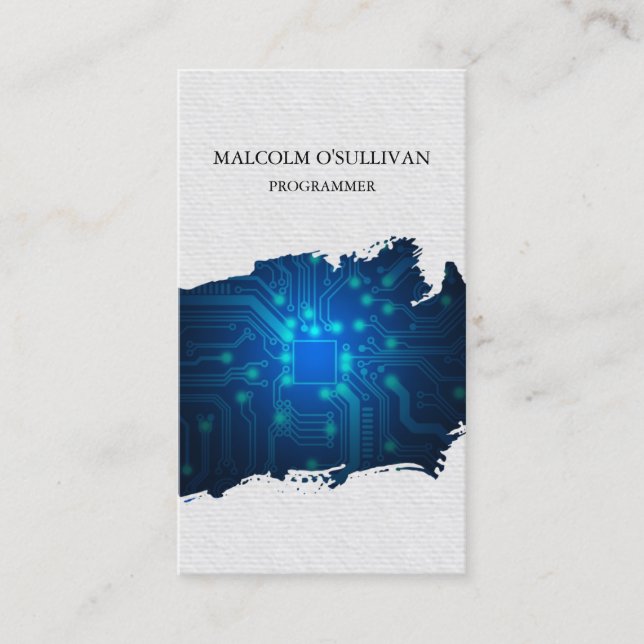 Carte De Visite Programmateur informatique Circuits électroniques (Devant)