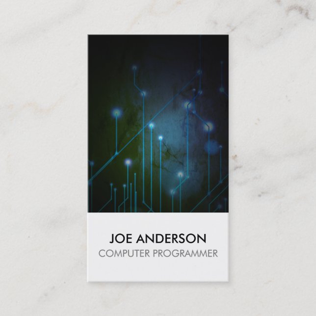 Carte De Visite Programmeur informatique Circuits électroniques (Devant)