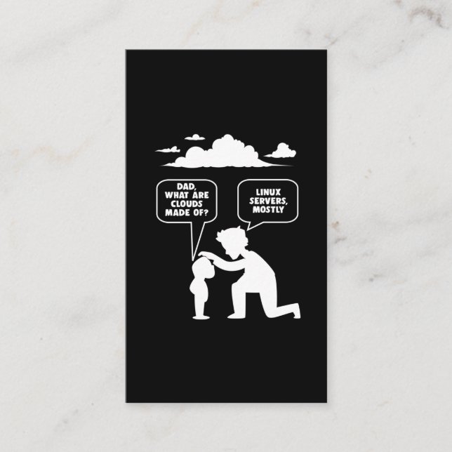 Carte De Visite Programmeur informatique développeur Linux Nerd (Devant)
