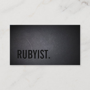 Carte De Visite Programmeur RoR rubyiste Bold Black Miniamlist