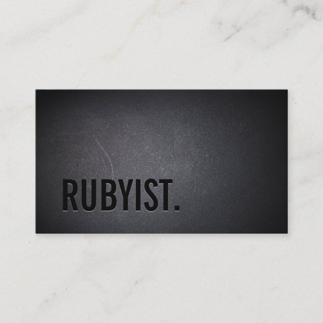 Carte De Visite Programmeur RoR rubyiste Bold Black Miniamlist (Devant)