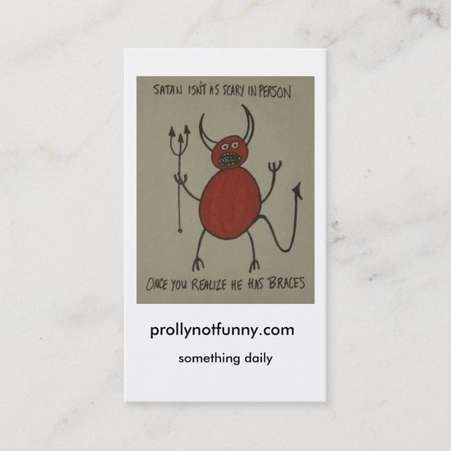Carte De Visite prollynotfunny.com, quelque chose quotidienne (Devant)