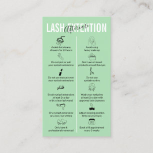 Carte De Visite Prolongation de la laisse de maquillage verte