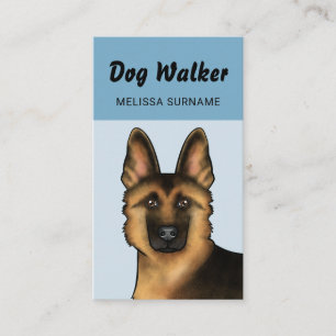 Carte De Visite Promeneur de chien berger allemand Service de soin