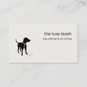 Carte De Visite Promeneur de chiens Garde d'animaux Silhouette Mod