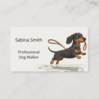 Carte De Visite Promeneur de chiens professionnel Marche pour anim