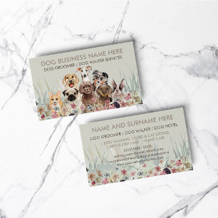 Carte De Visite Promeneur pour animaux de compagnie garde d'animau