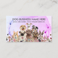 Promeneuse de chiens Garde d'animaux Fleurs Rose N