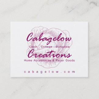 Carte De Visite Promo de logo de chou de créations de Cabagelow