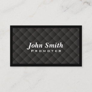 Carte De Visite Promoteur élégant de courtepointe en diamant noir