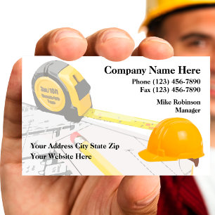 Carte De Visite Promoteur immobilier de construction
