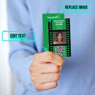 Carte De Visite Promotion de la chaîne YouTube - Green Film Motif