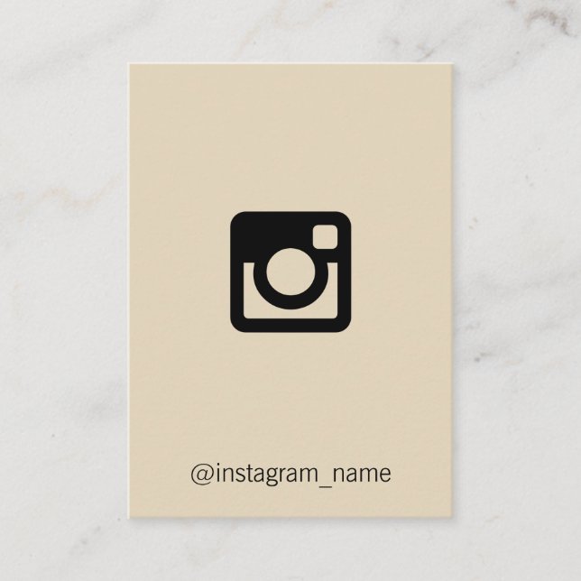 Carte De Visite Promotion des médias sociaux / Beige (Devant)