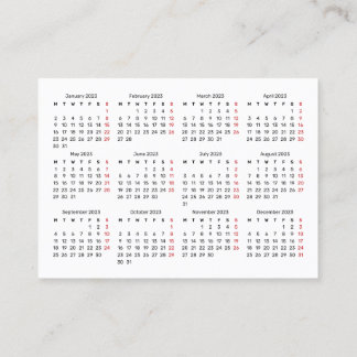 carte de visite promotionnel 2023 - Lundi Début