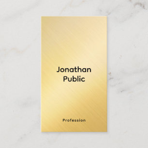 Carte De Visite Promotionnels Élégant Modèle Elite Faux Gold
