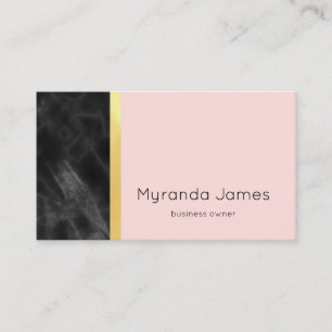 Carte De Visite Propriétaire de l'entreprise Blush Marble