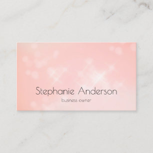 Carte De Visite Propriétaire de l'entreprise Blush Sparkle