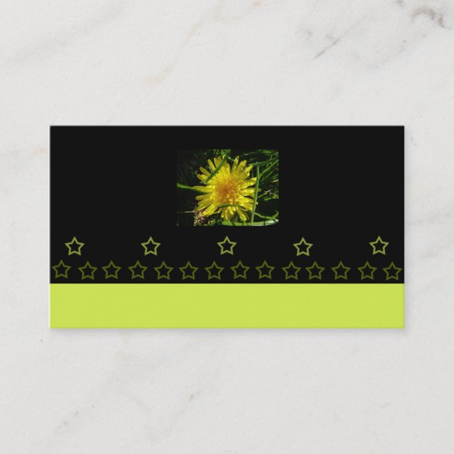 Carte De Visite propriétaire de petite entreprise, pandelion (Devant)