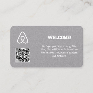 Carte De Visite 🏠 propriétaire de propriété Airbnb QR personnalis