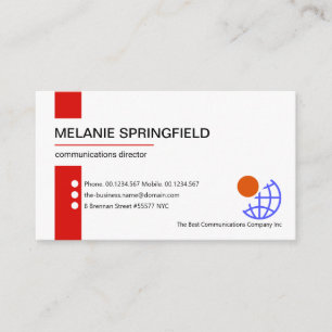 Carte De Visite Propriétaire du fondateur de la ligne minimaliste 
