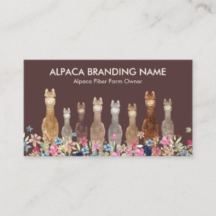 Carte De Visite Propriétaire d'une ferme de fibres d'alpaca