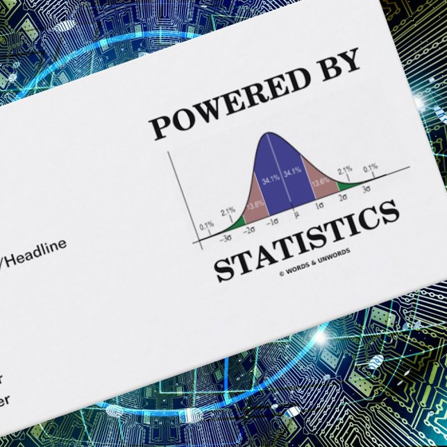 Carte De Visite Propulsé Par Les Statistiques (Attitude De Courbe  (Stats attitude business card for anyone who is "Powered By Statistics")