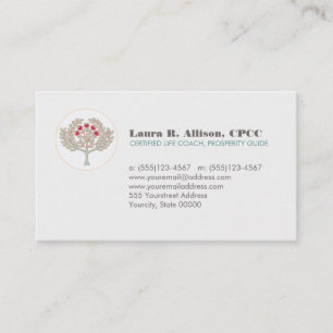 Carte De Visite Prospérité Arbre Wellness and Healing Arts