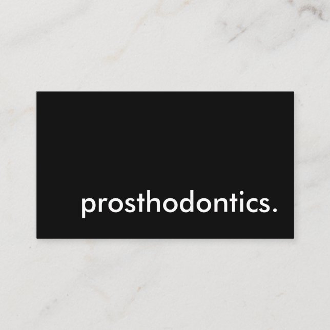 Carte De Visite prosthodontique. (Devant)