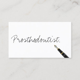Carte de visite prosthodontique manuscrit