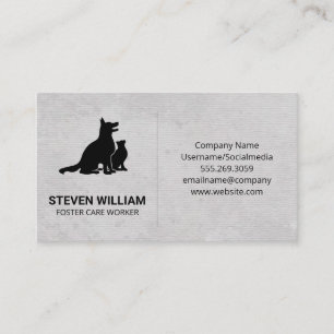 Carte De Visite Protection des animaux   Abri   Logo de chat de ch