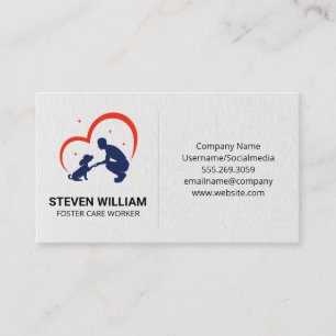 Carte De Visite Protection des animaux   Abri   Logo de la personn
