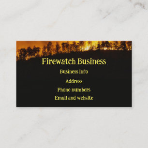 Carte De Visite Protection Firewatch personnalisée de lutte contre