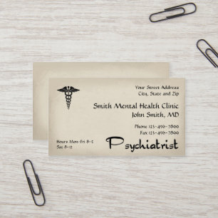Carte de visite psychiatre en santé mentale