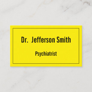 Carte De Visite Psychiatre simple, audacieuse, qui attrape les yeu