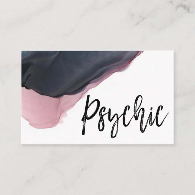 Carte De Visite *~* Psychique Moyen Intuitif Lecteur Aquarelle (Devant)