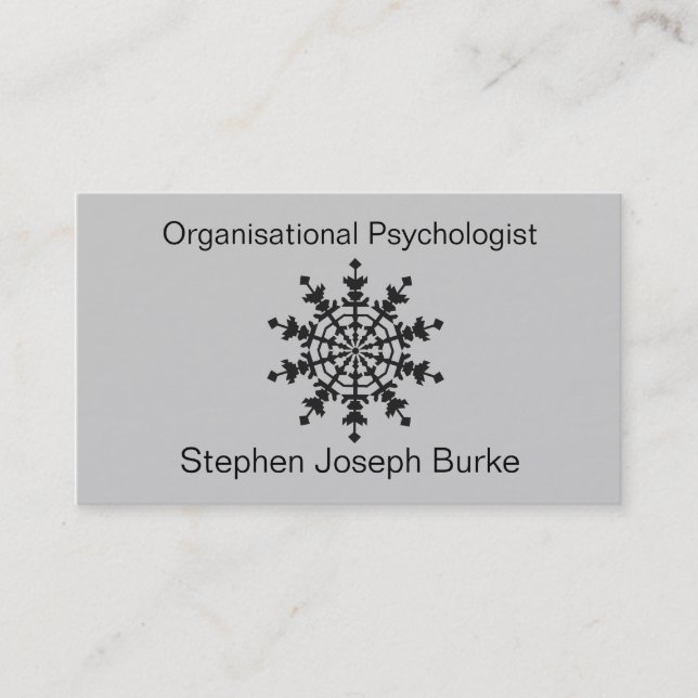 Carte De Visite Psychologue de l'organisation - Stephen Joseph Bur (Devant)
